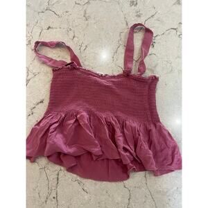 Dusty Rose Flowy Crop Top by Garage – Size L